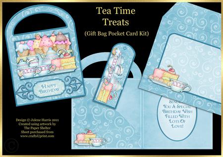 Tea Time Treats - Gift Bag Pocket Card Kit