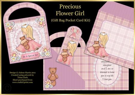 Precious Flower Girl - Gift Bag Pocket Card Kit