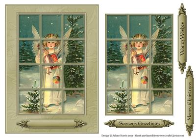 Lovely Little Christmas Angel - Window Tile Card