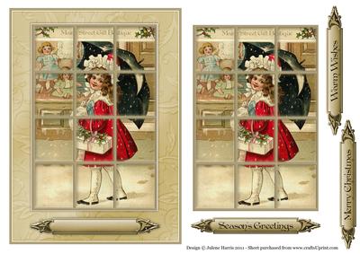 Christmas Gift Shopping - Window Tile Card