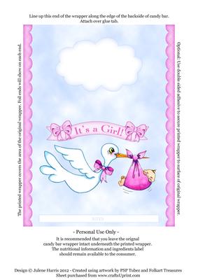New Arrival Baby Girl - Galaxy 125g Wrapper
