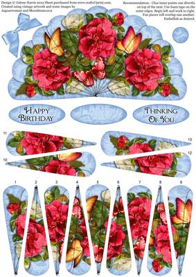 Floral Butterfly Beauty - Fan Sheet
