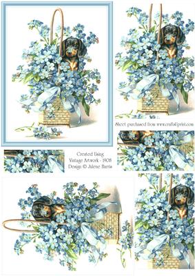 Little Spring Dachshund Bouquet - Pyramid