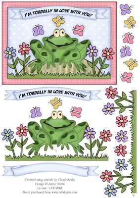 Toadally in Love - Decoupage Card
