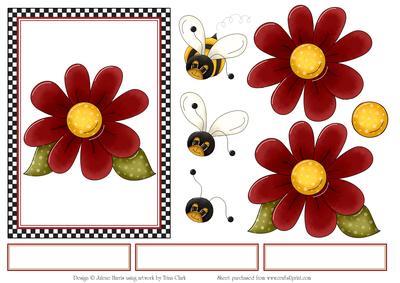 Bee-you-tee-ful - Decoupage Card