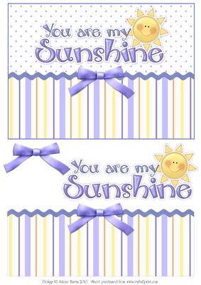 You Are My Sunshine - Decoupage Card