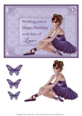 Happy Birthday with Love - Decoupage Card
