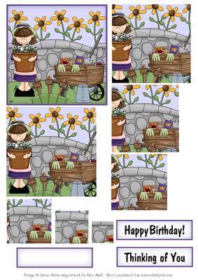 Little Gardening Girl - Pyramid