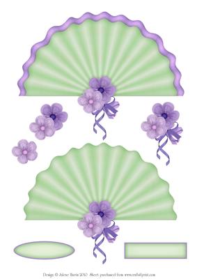 Pretty in Pale Green & Purple - Fan