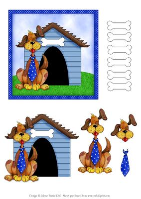 Good Boy, Rover! - Decoupage Card
