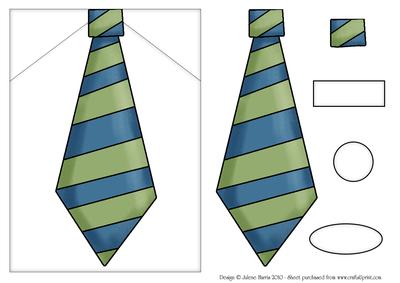 Dad's White Shirt with Blue and Green Striped Tie