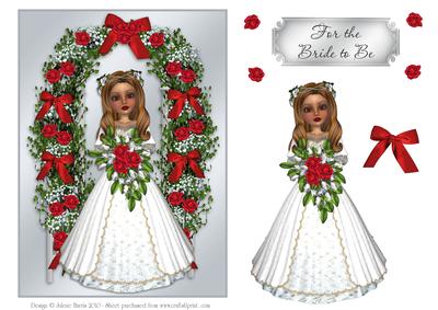 For the Bride to Be - Decoupage Card Front