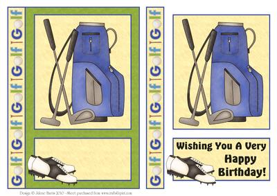 Happy Birthday Golfer_quick Card Front