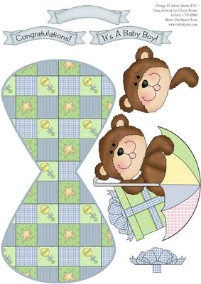 Baby Shower Boy Bear - Wobble