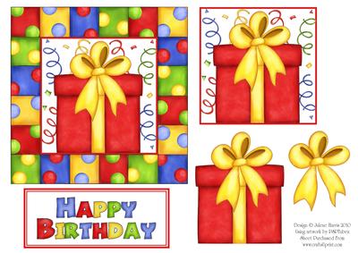 Happy Happy Birthday - Decoupage Card