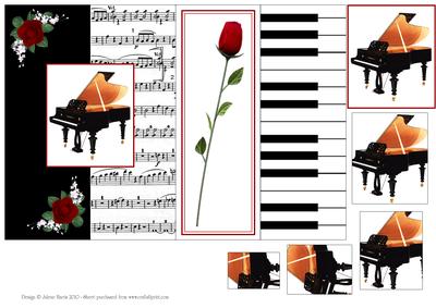 Piano Concerto - Foldback Card with Pyramid