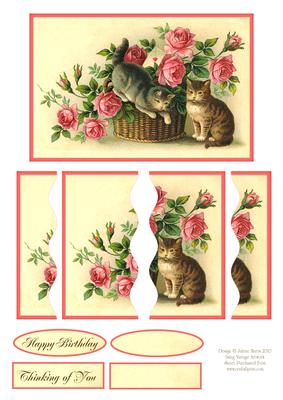 Kittens in the Roses - Wavy Side Stacker