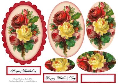 Bouquet of Roses - Oval Pyramid