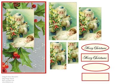 Victorian Christmas Dreams - Card Front with Pyramid