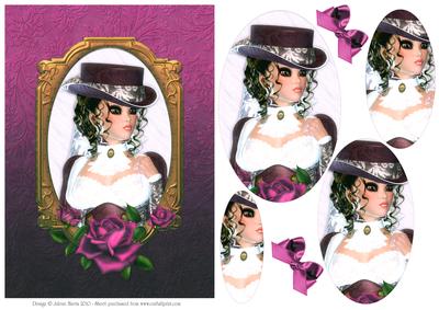 Elegant Portrait - Card Front with Pyramid