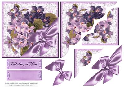 Lavender and Lace - Scalloped Corner Stacker