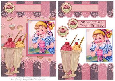 Soda Shoppe - Decoupage Card