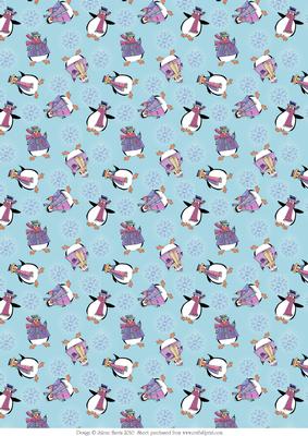 Winter Penguin Friends - Background Paper