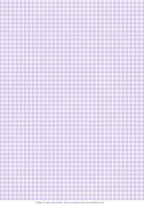 Pastel Lavender Gingham - Background Paper