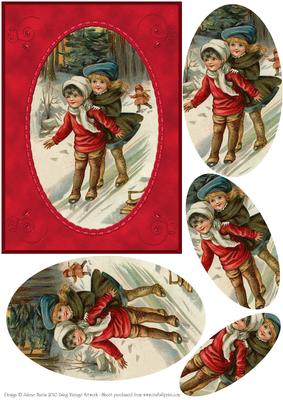 Victorian Snow Day - Pyramid Card