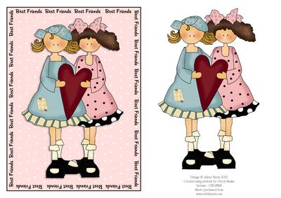 Best Friends - Decoupage Card