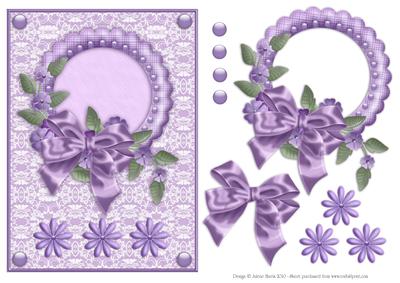 Pastel Purple Flowers and Lace