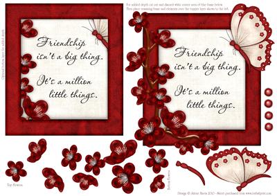 Friendship is Little Things - Topper and Decoupage
