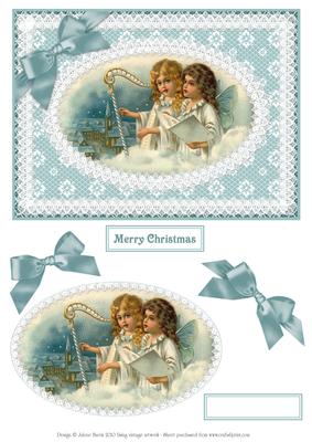 Angels We Have Heard on High - Decoupage Card