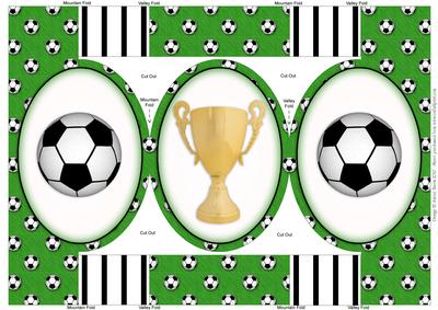 Football on the Field - Pop Out Card