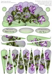 Lavender Roses - Fan Sheet