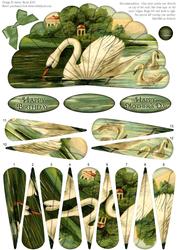 Mother Swan and Cygnets - Fan Sheet