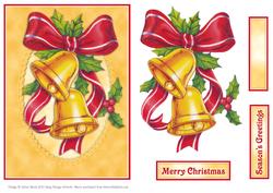 Gold Christmas Bells - Quick Card