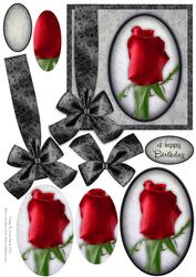 Evening Rose - Pyramid Card