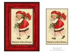 Christmas Poinsettia Girl - Quick Card