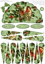 Christmas Holiday Birds - Fan Sheet