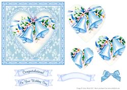 Wedding Bells - Heart Pyramid Card