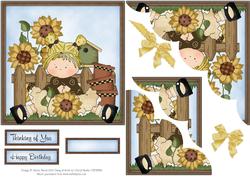 Little Sunflower Girl - Corner Stacker