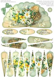 Basket of Daisies - Fan Sheet