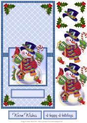 Happy Holidays Snowman - Over the Edge Card