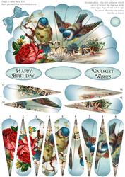 Winter Bluebirds - Fan Sheet