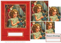 Victorian Childhood Christmas - Pyramid Card