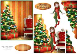 Santa's Little Helper - Decoupage Stacker Card