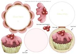 Cupcake Flower - Flip Up Card
