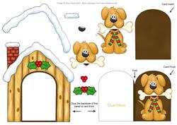 Christmas Pup - Flip Open Card