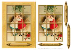 A Christmas Kiss - Window Tile Card
